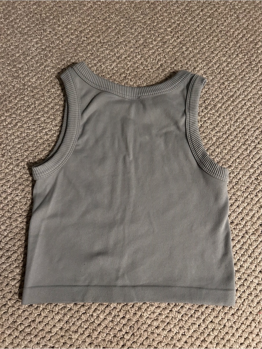 Dynamic Grey Ribbed Tank Top - Picture 4 of 4